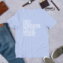 Load image into Gallery viewer, firstgen college student heathered t-shirt
