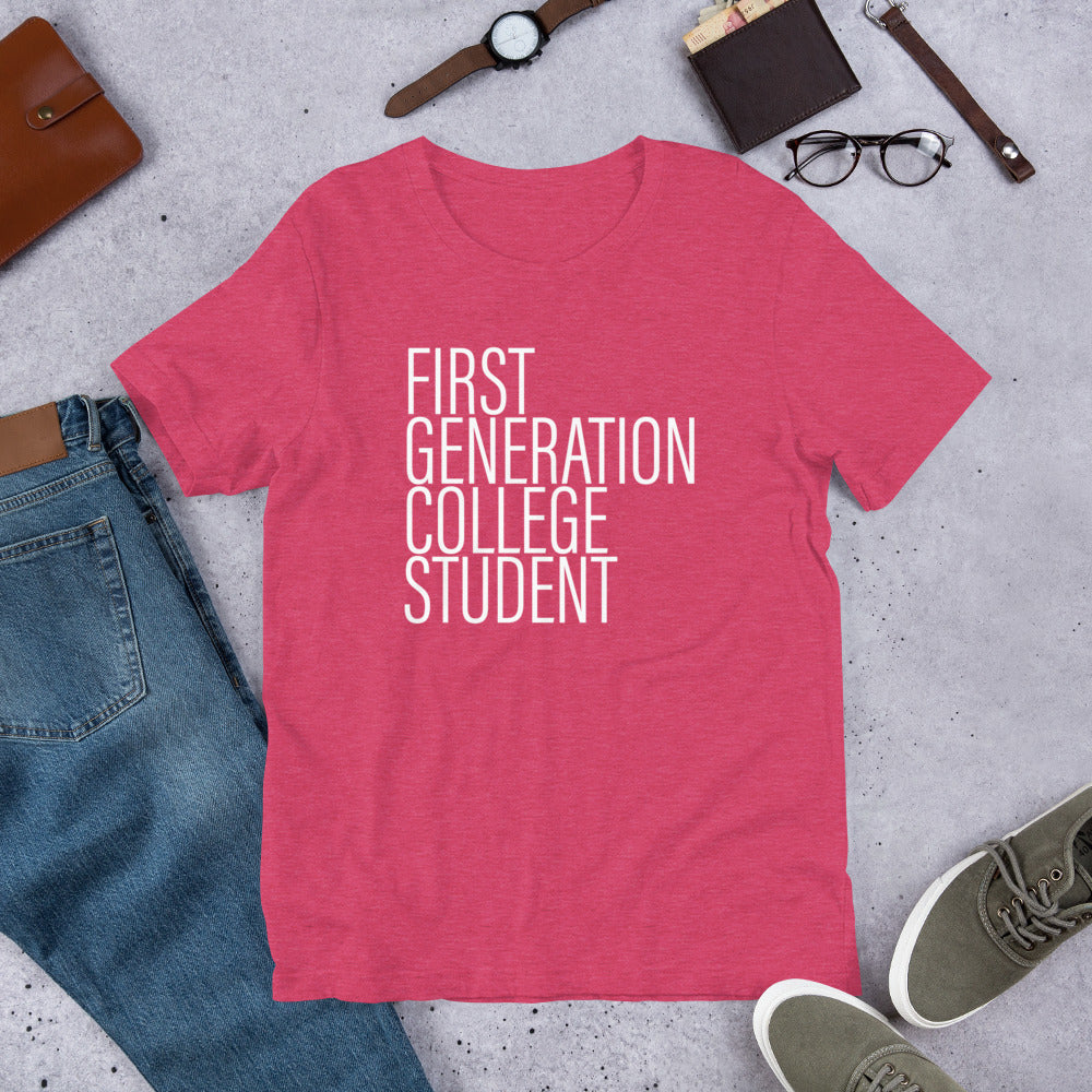 firstgen college student heathered t-shirt